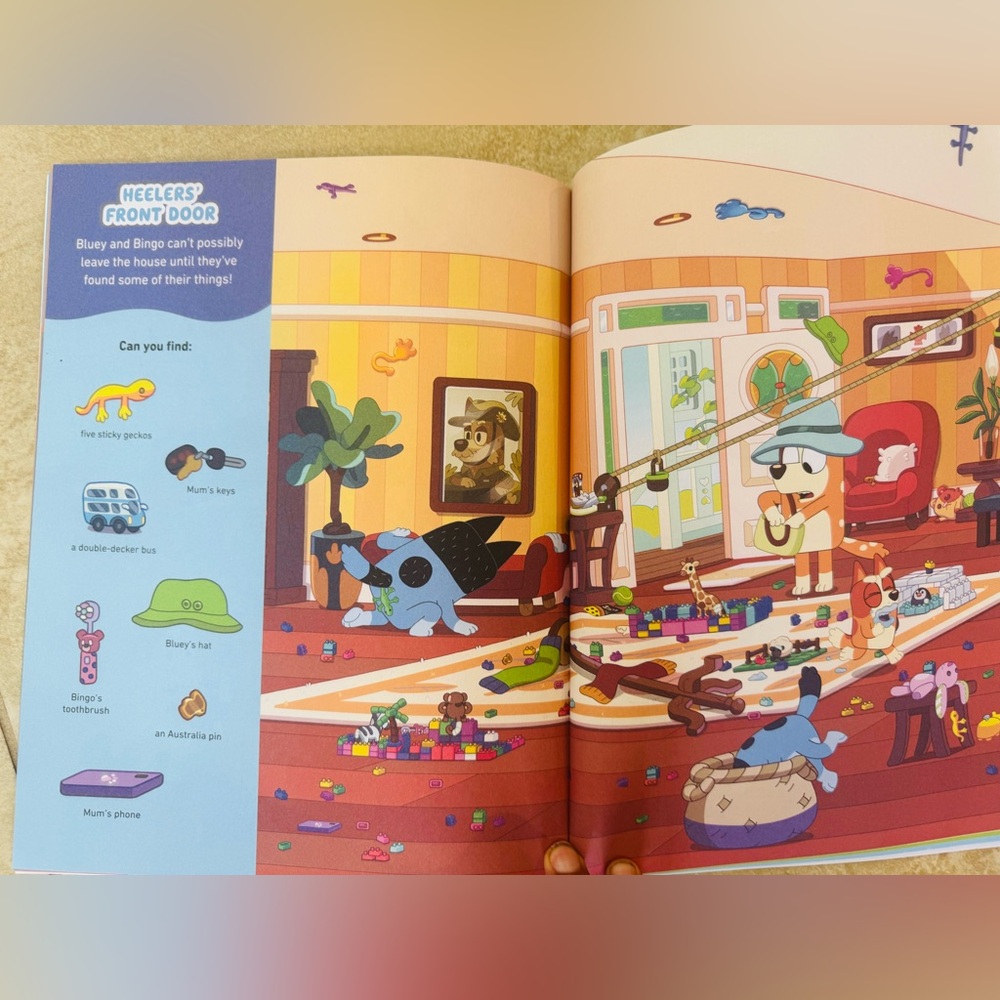 Bluey Plush, Where's Bluey Activity Book, Magnetic Play Set, Crayons, - Picture 10 of 14